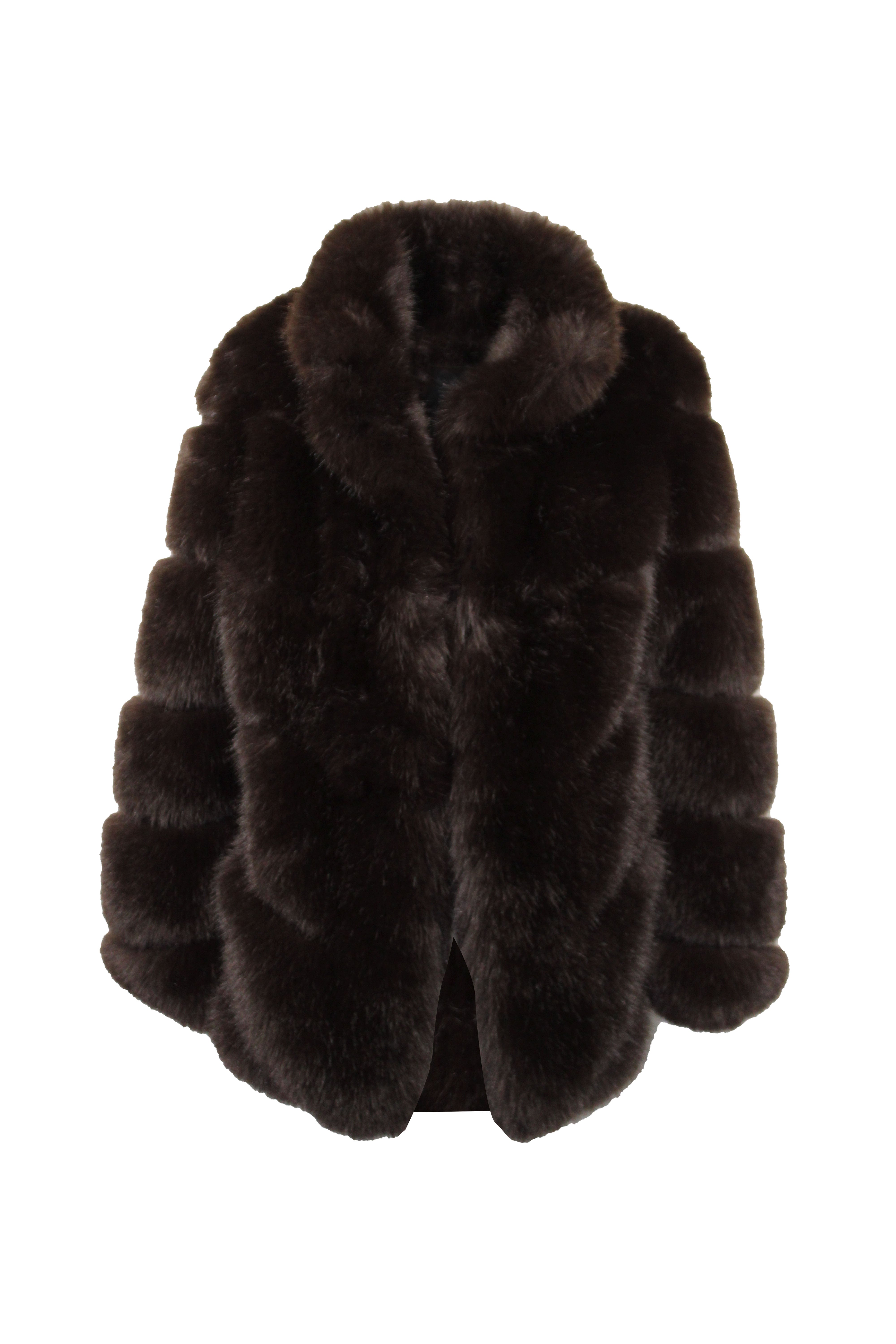 ECO-PELLICCIA OVERSIZE CON TASCHE