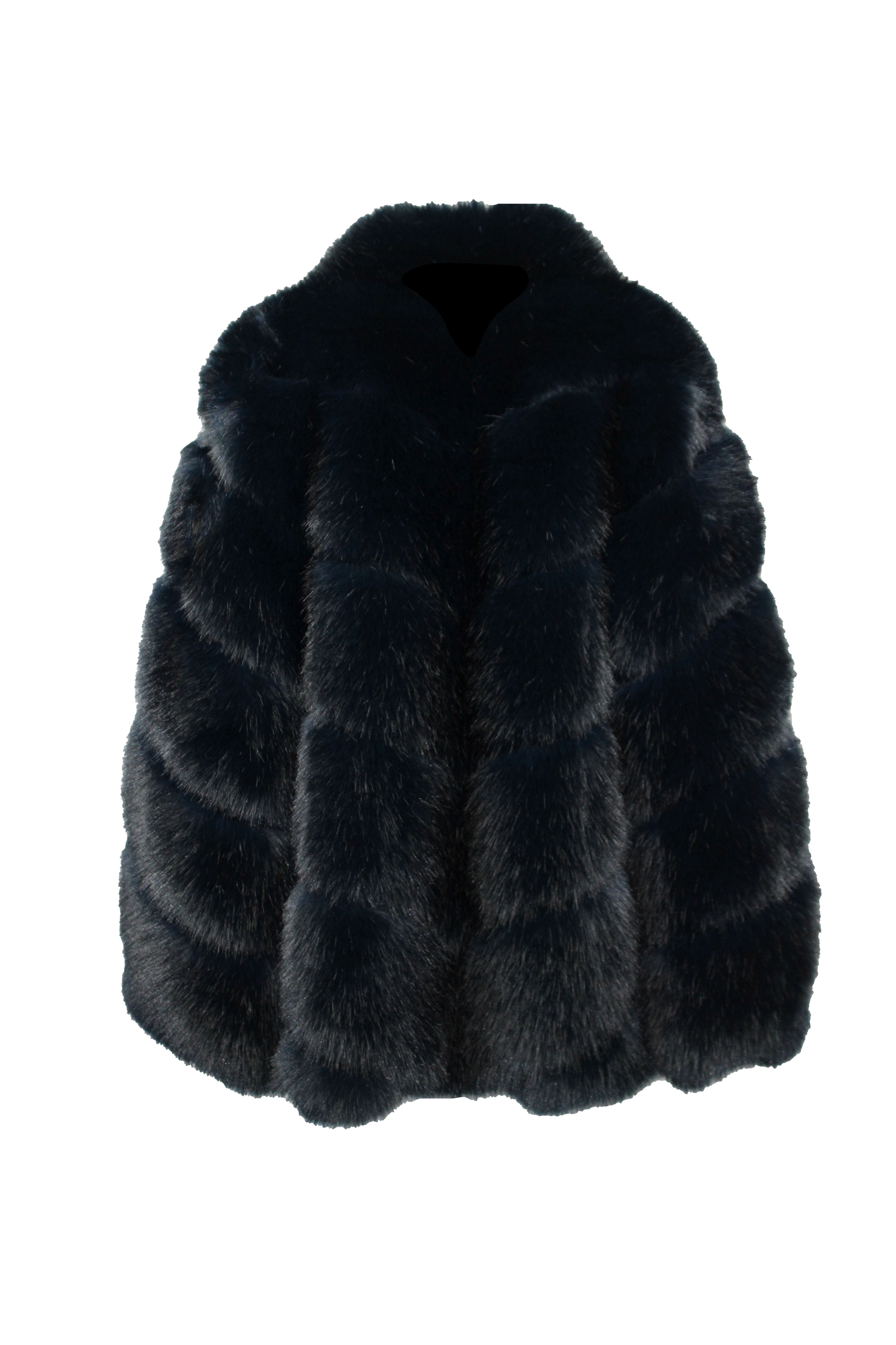 ECO-PELLICCIA OVERSIZE CON TASCHE