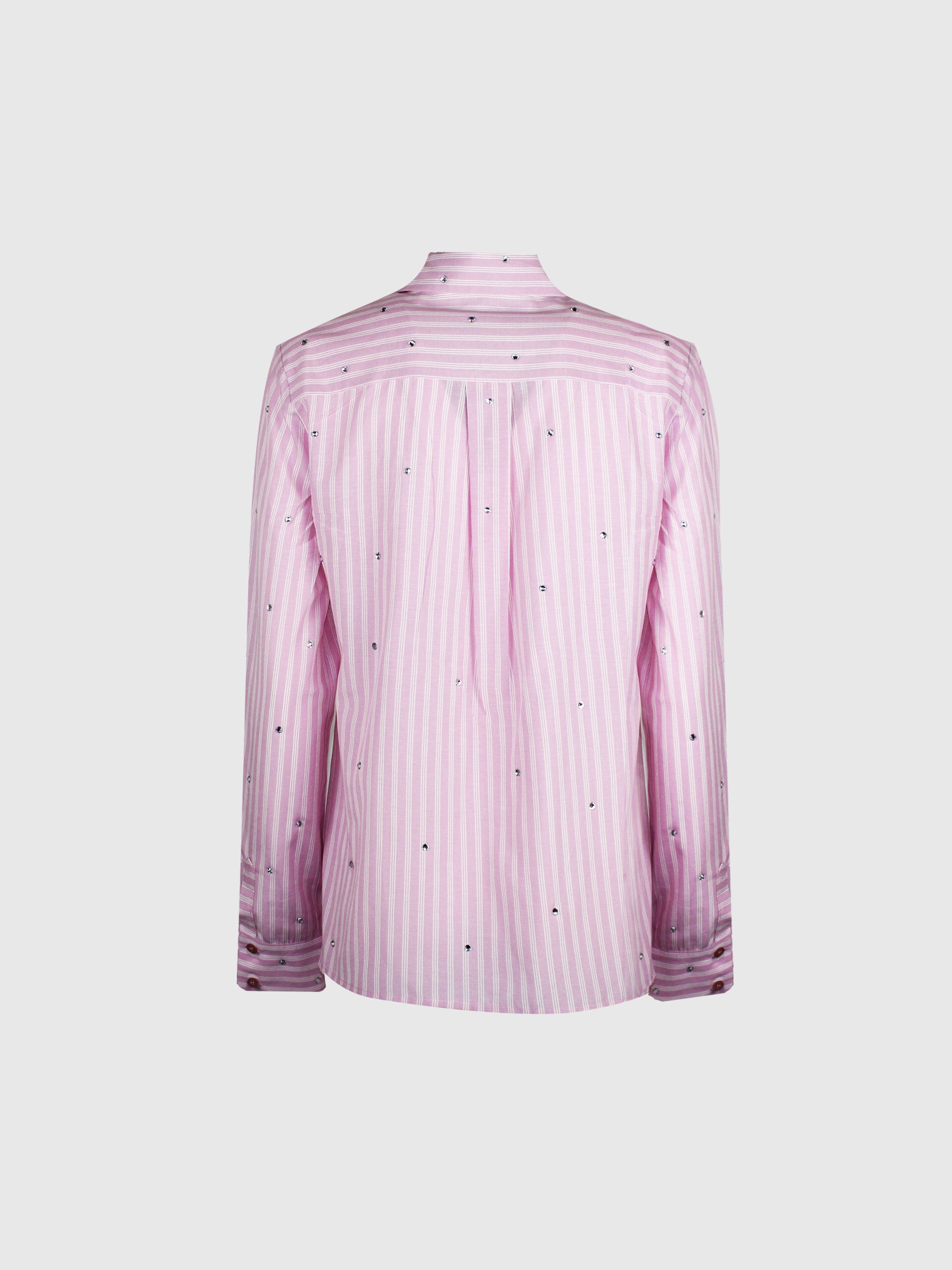 CAMICIA NORMAL FIT GESSATA CON CRISTALLI SPARSI