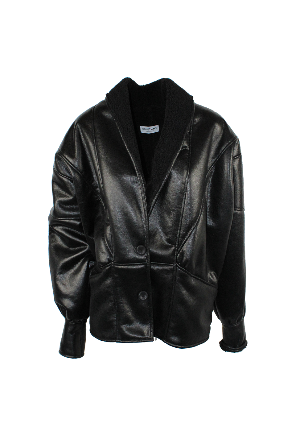BLACK ECO SHEARLING SHEEPSKIN
