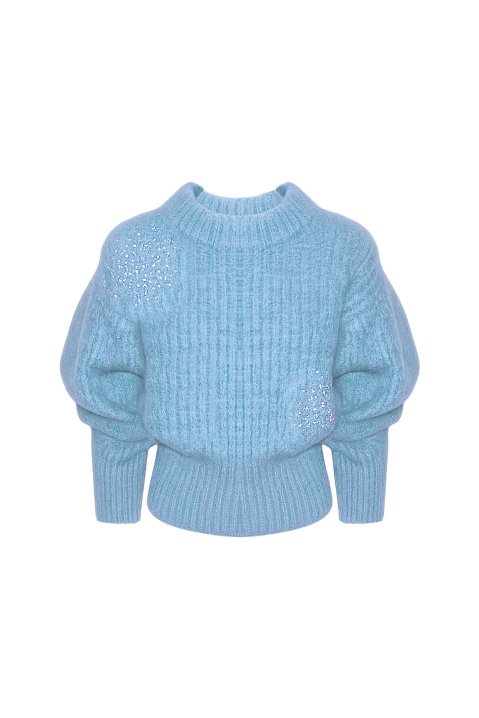 PULLOVER IN MISTO MOHAIR CON ESPLOSIONE CRISTALLI