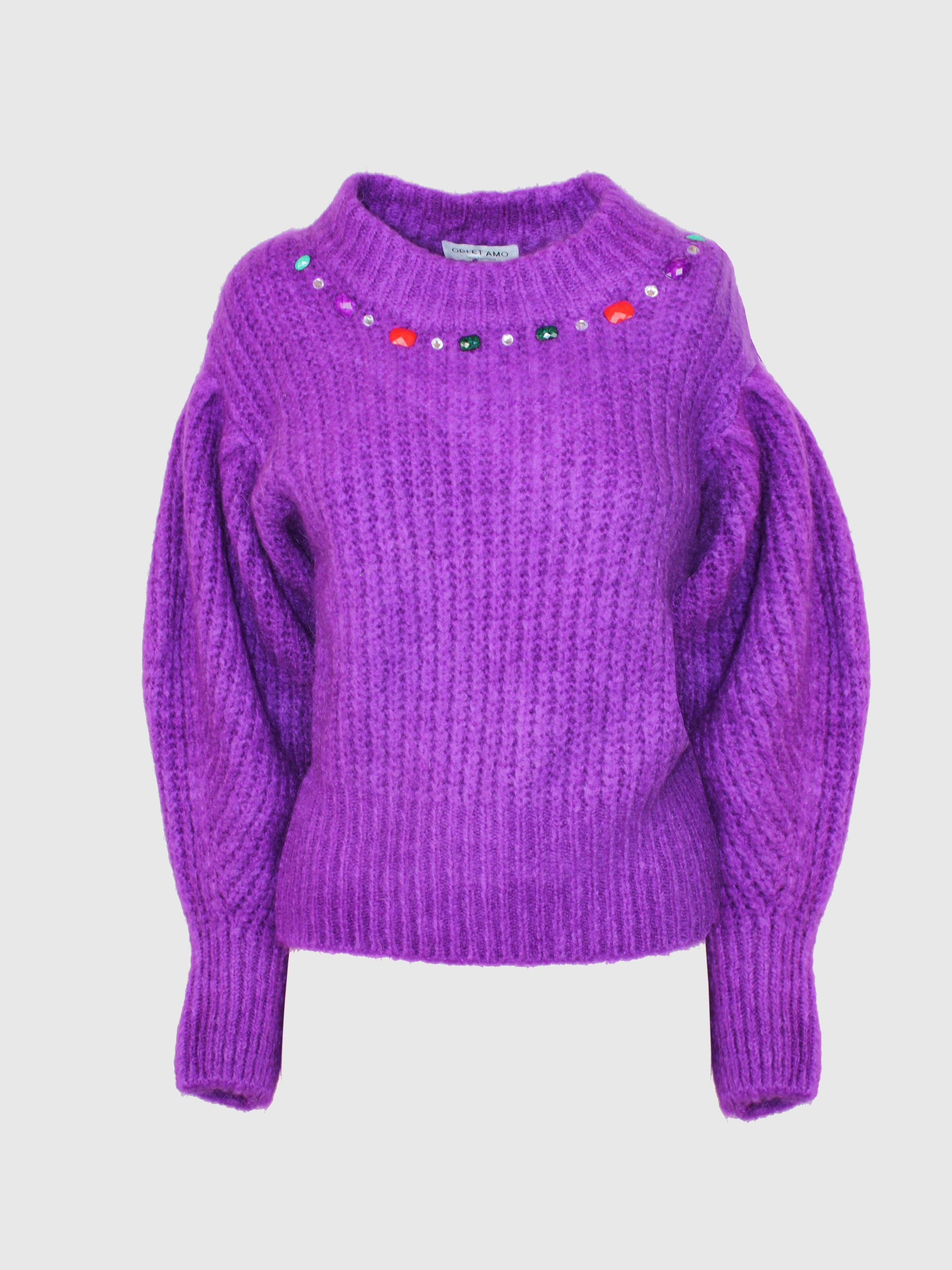 PULL OVER MOHAIR APPL.PIETRE