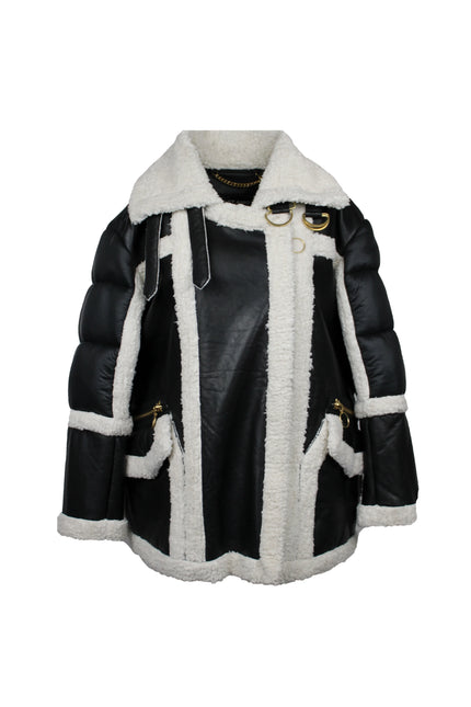 GENUINE LEATHER AND SHEARLING OVERSIZED FIT