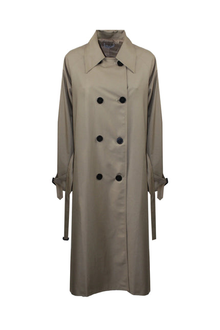 TRENCH OVERSIZE CON BOTTONI E BORCHIE ORO