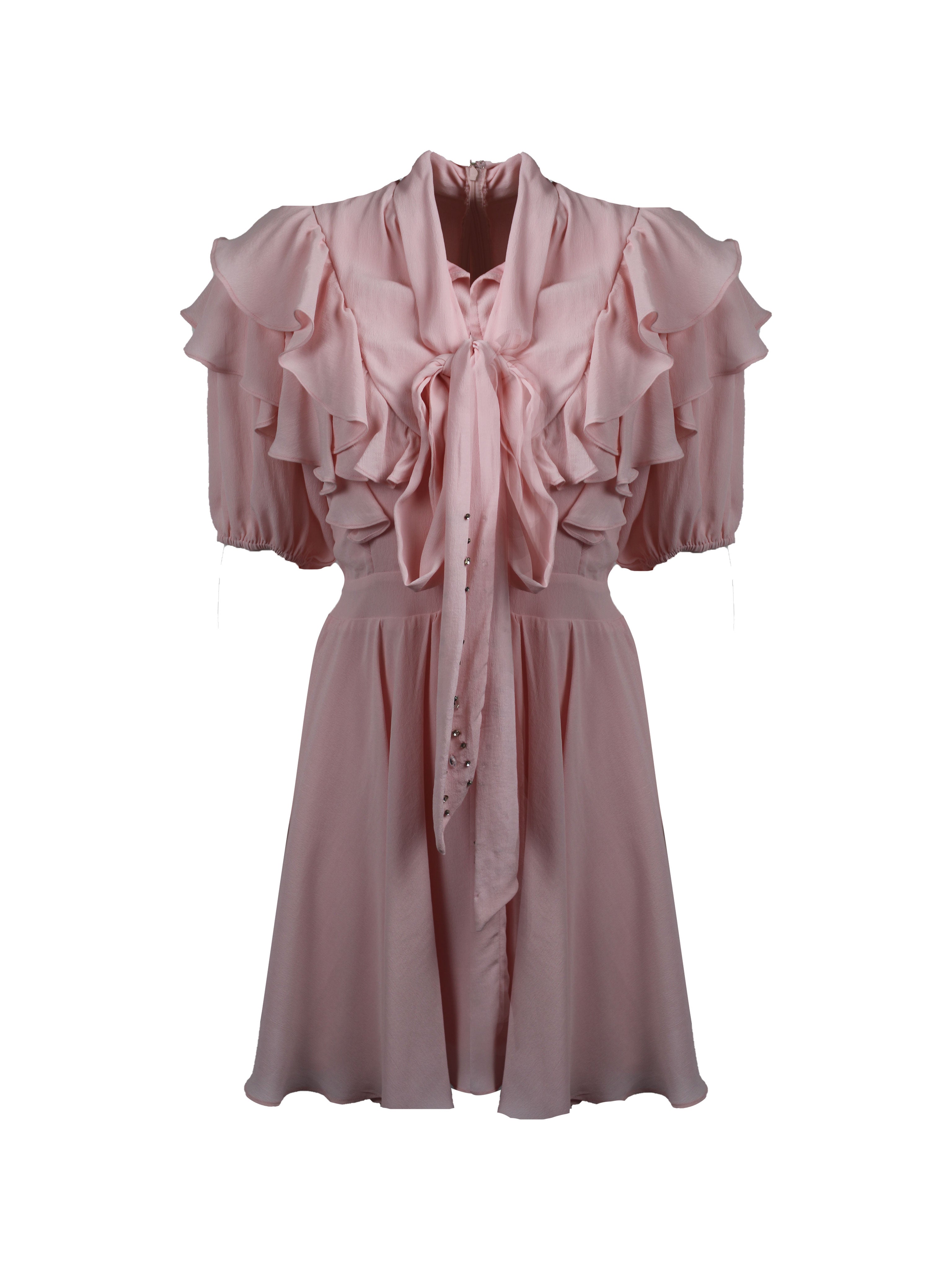 ABITO CORTO DOLL MANICA CORTA E FIOCCO