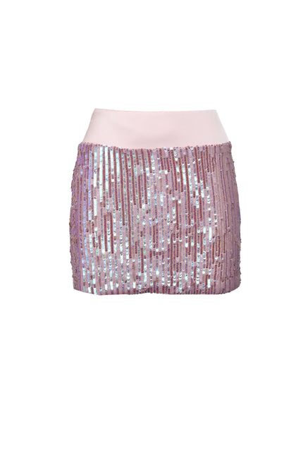 LOUSIANA SEQUINED PENCIL MINI SKIRT WITH SATIN BAND