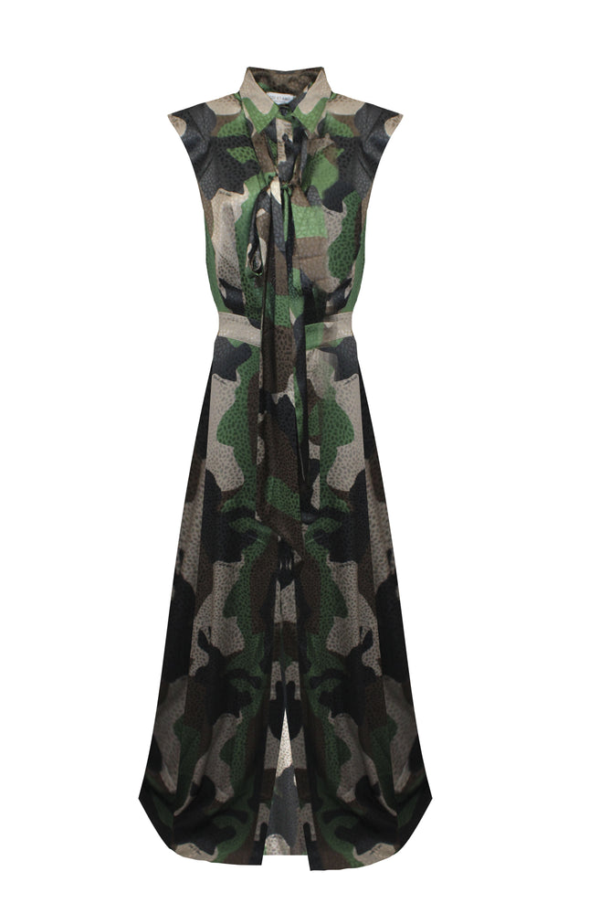 CHARLOTTE2 VISCOSE DRESS WITH BOW