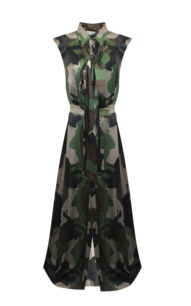 CHARLOTTE2 VISCOSE DRESS WITH BOW
