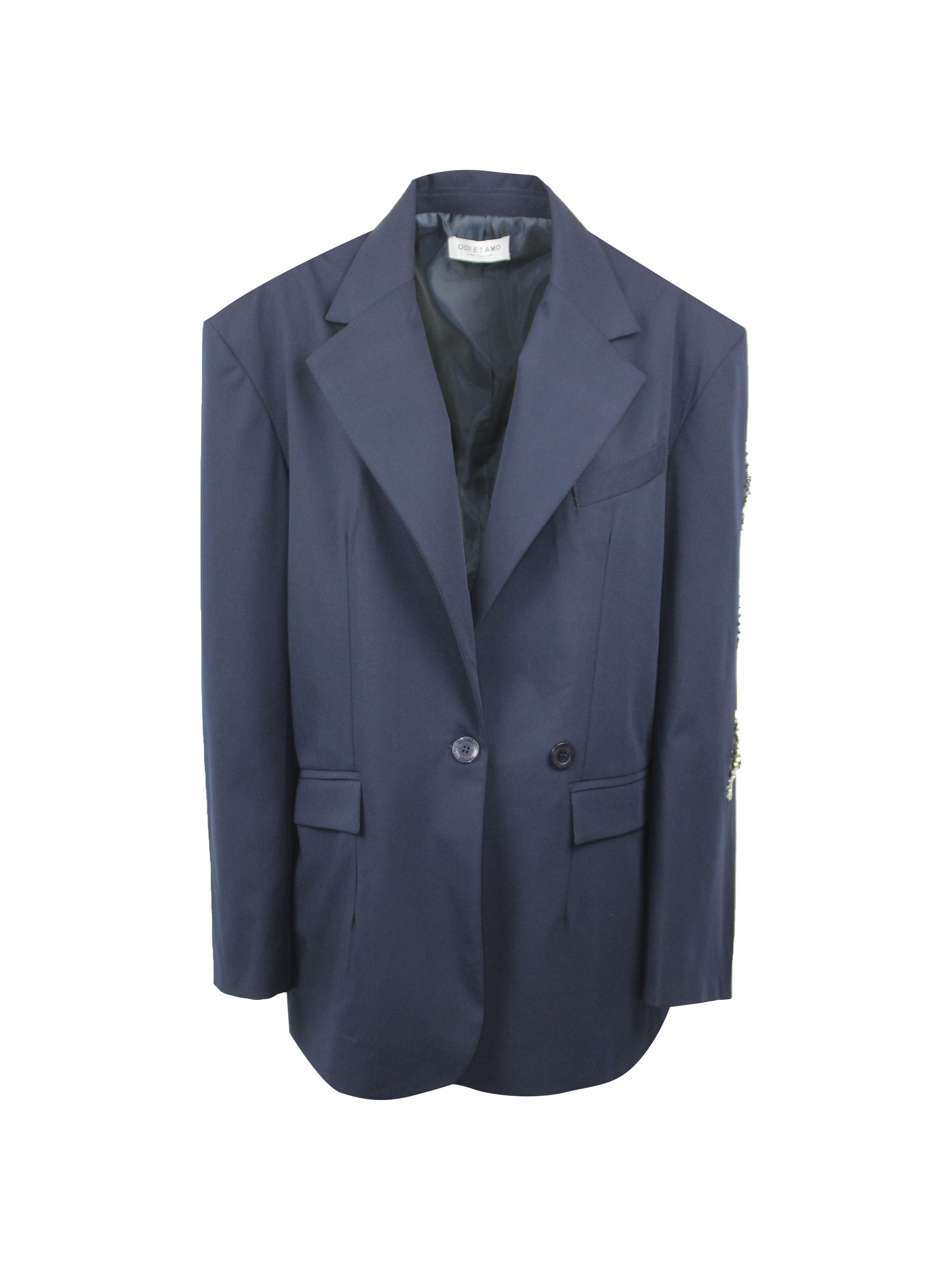 BLAZER ANDRE' SARTORIALE FIT OVERSIZE E RICAMO GIOIELLO