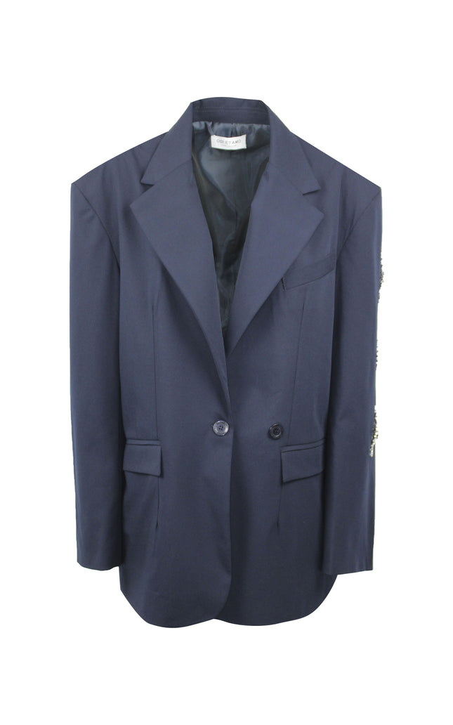 BLAZER OVERSIZE ANDRE' CON GIOIELLO