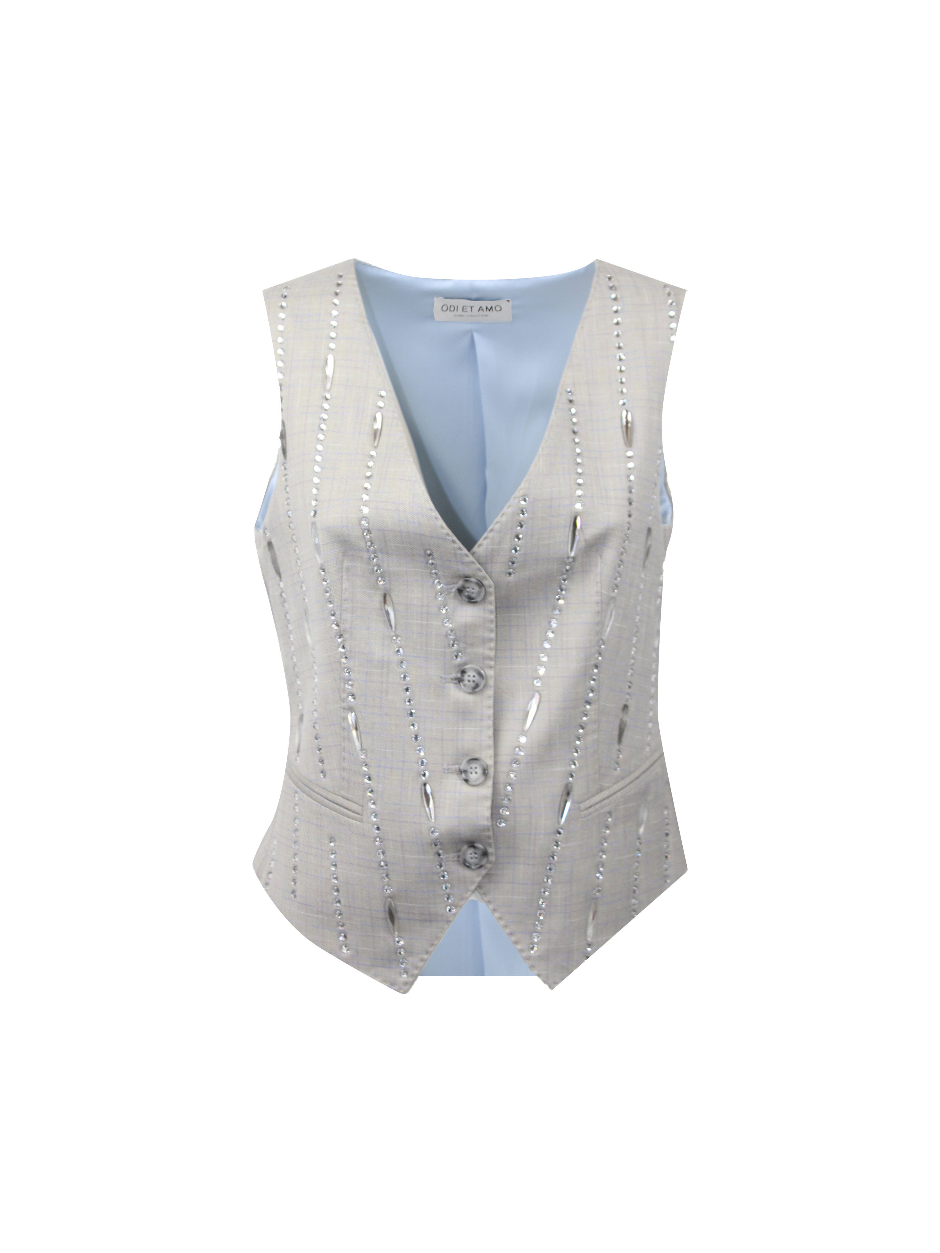 GILET SARTORIALE ASIA CON CRISTALLI