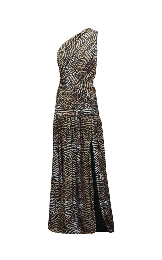 ONE-SHOULDER DRESS WITH CUT-OUT ON THE SIDE