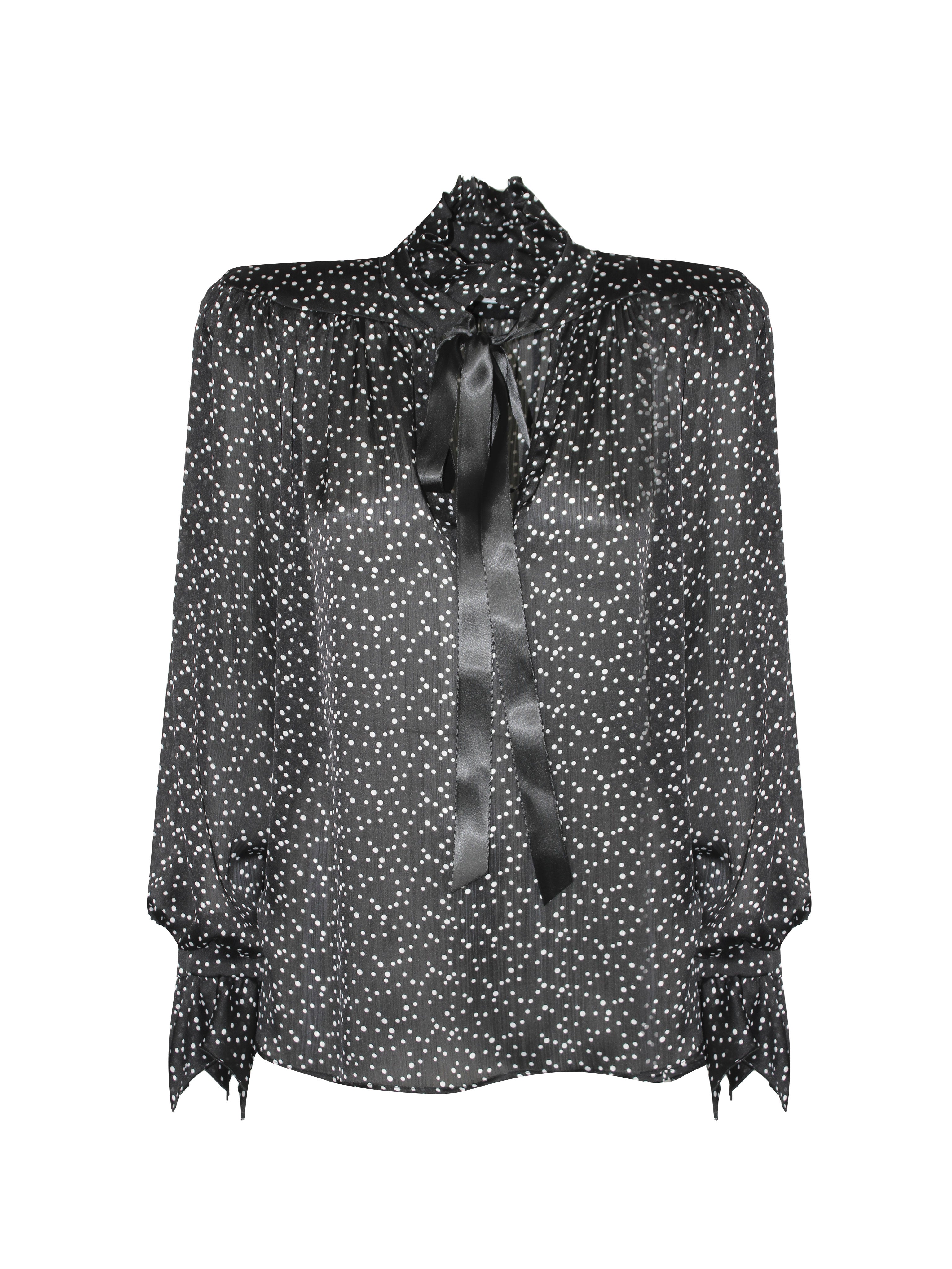 CAMICIA LOREN SPALLINE E FIOCCO