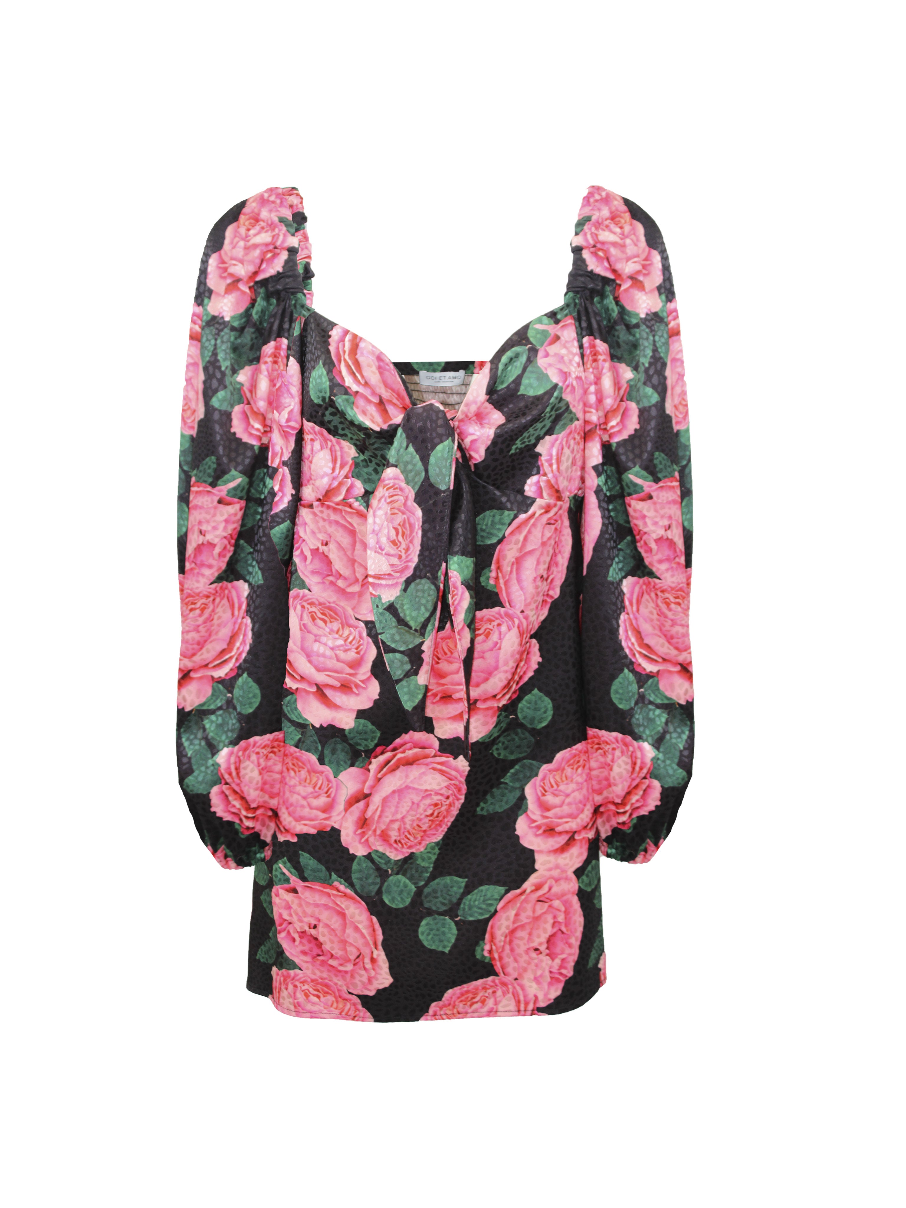 ABITO TUBINO MANICA A PALLONCINO CON FIOCCO DAVANTI