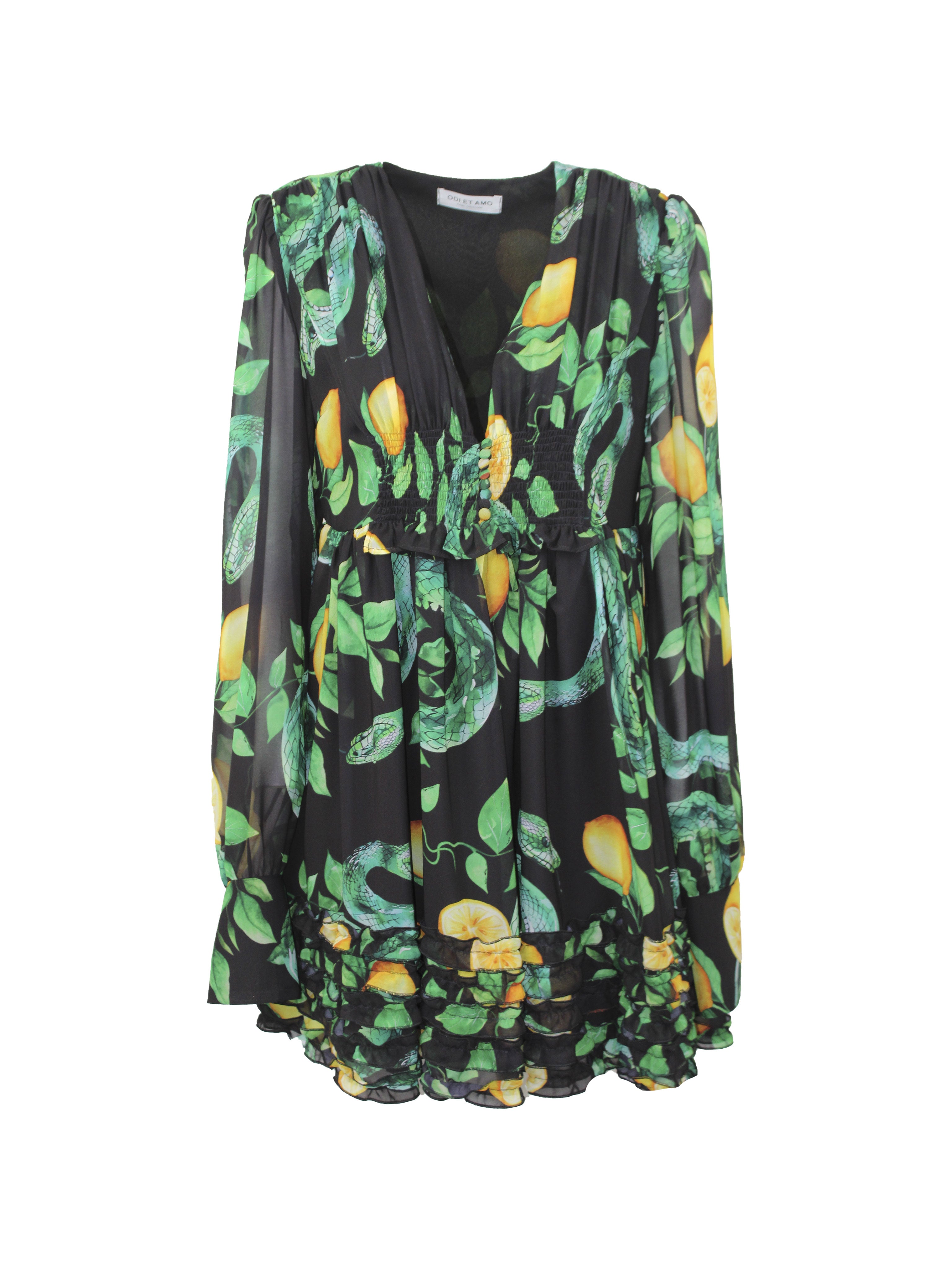 ABITO STELLA A CAMPANA CON ROUCHES