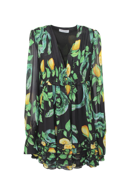 STAR-SHAPED BELL-SHAPED DRESS WITH RUFFLES 