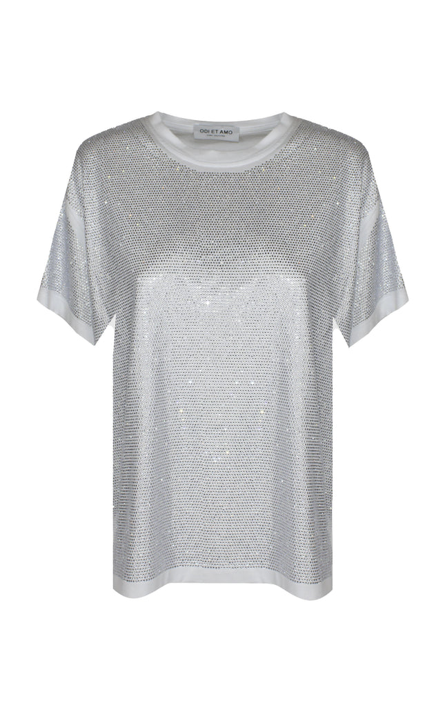 bianco t-shirt n.y. full strass