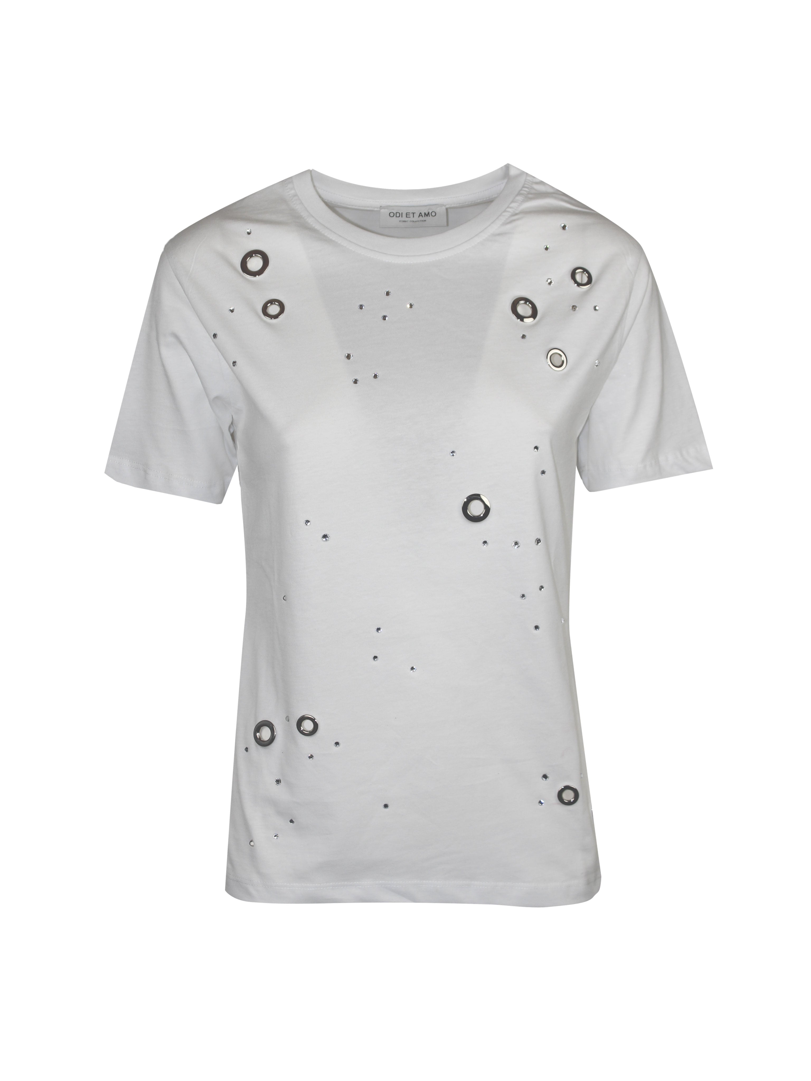 T-SHIRT NEW YORK NORMAL FIT CON OCCHIELLI E STRASS