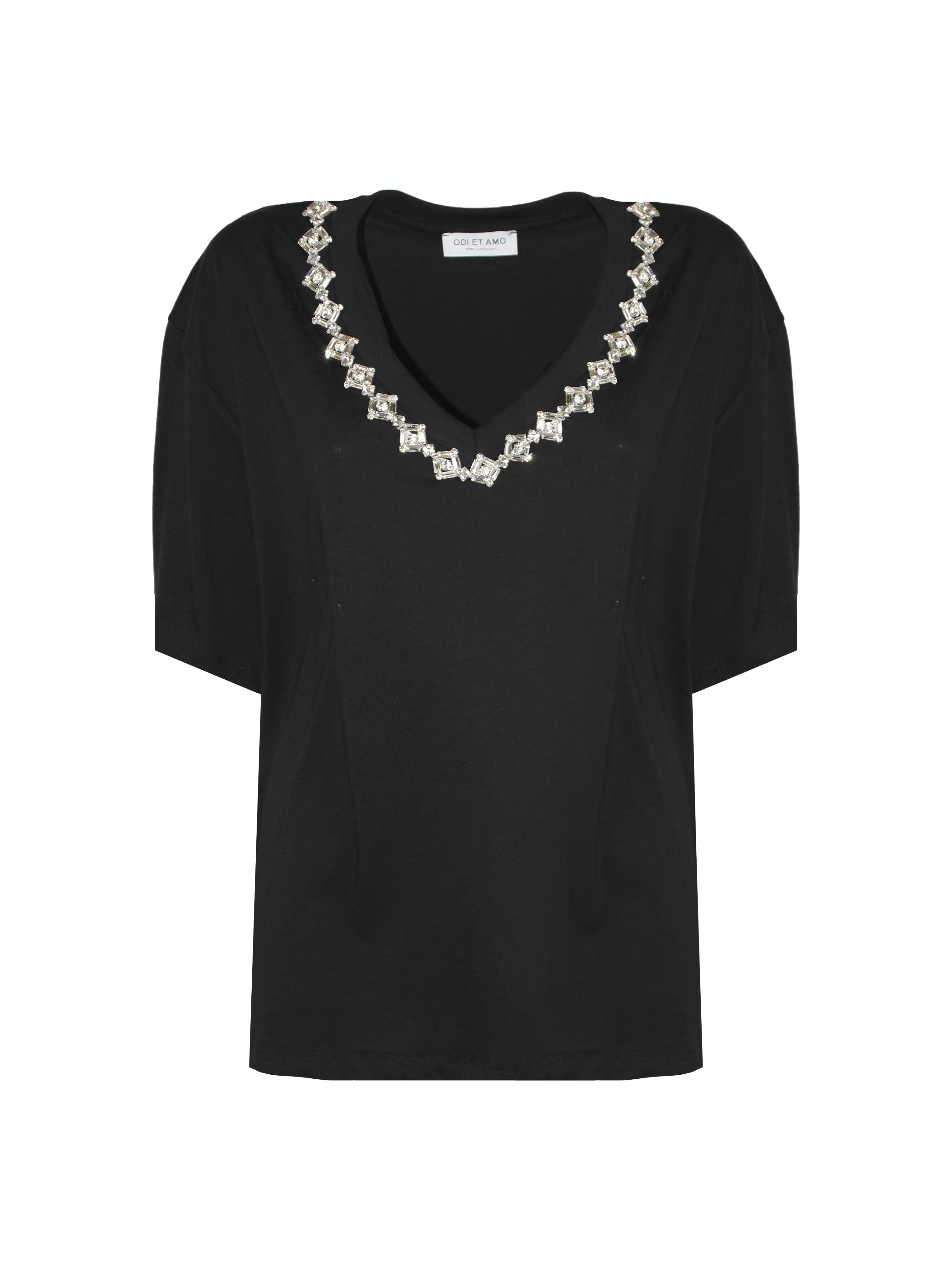 T-SHIRT DUBAI OVERSIZE SCOLLO A V GIOIELLO