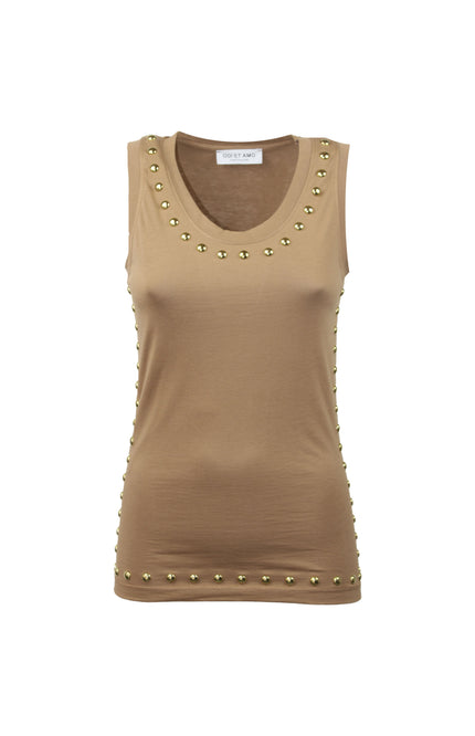 IBIZA STUDDED VEST TOP