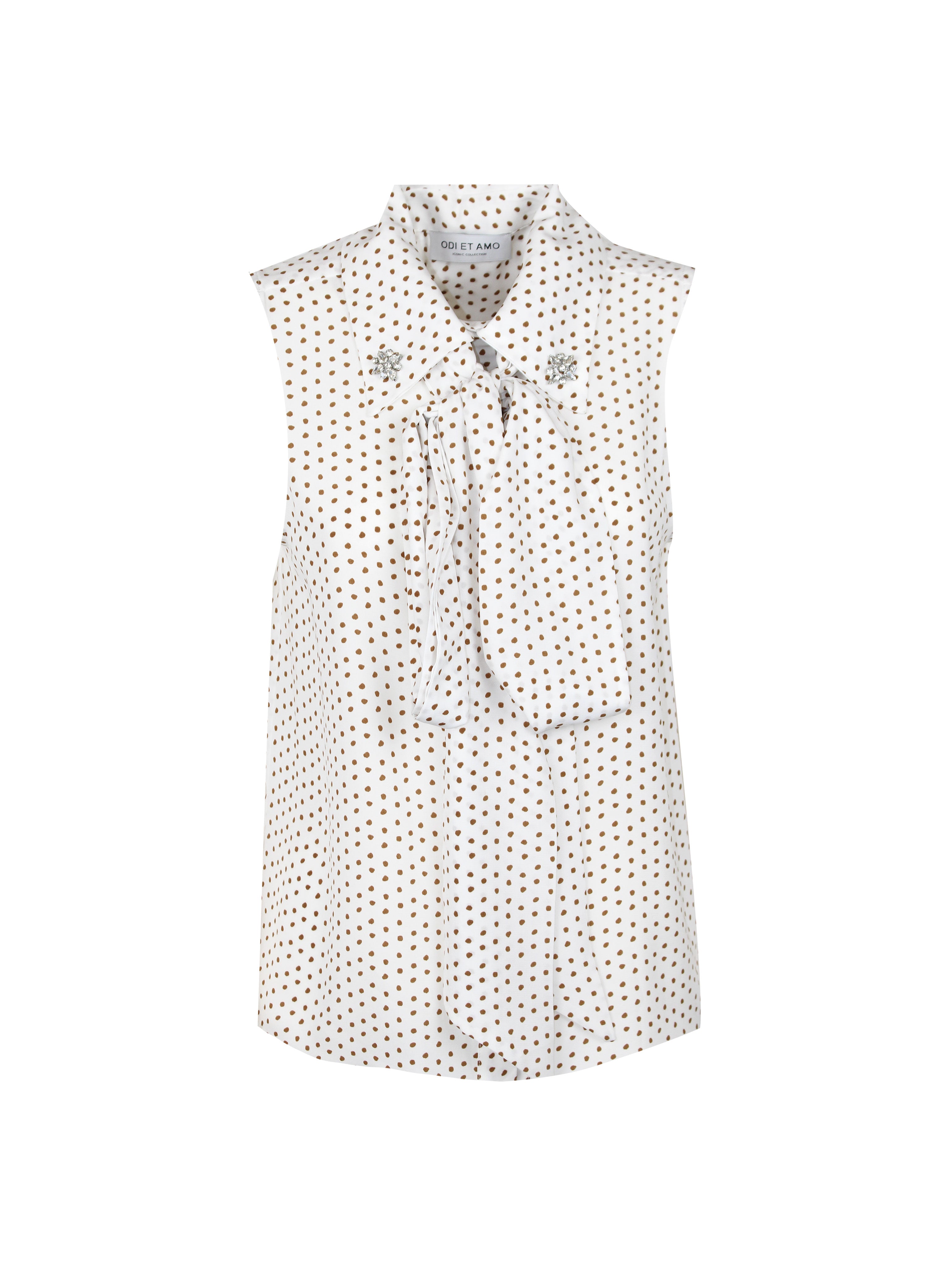 BLUSA SMANICATA CON COLLETTO E FIOCCO VIVIENNE