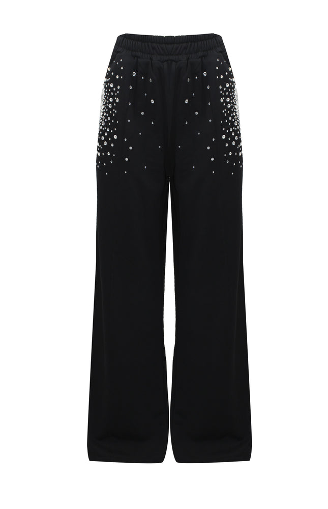 PANTALONE GAMBA DRITTA CON STRASS