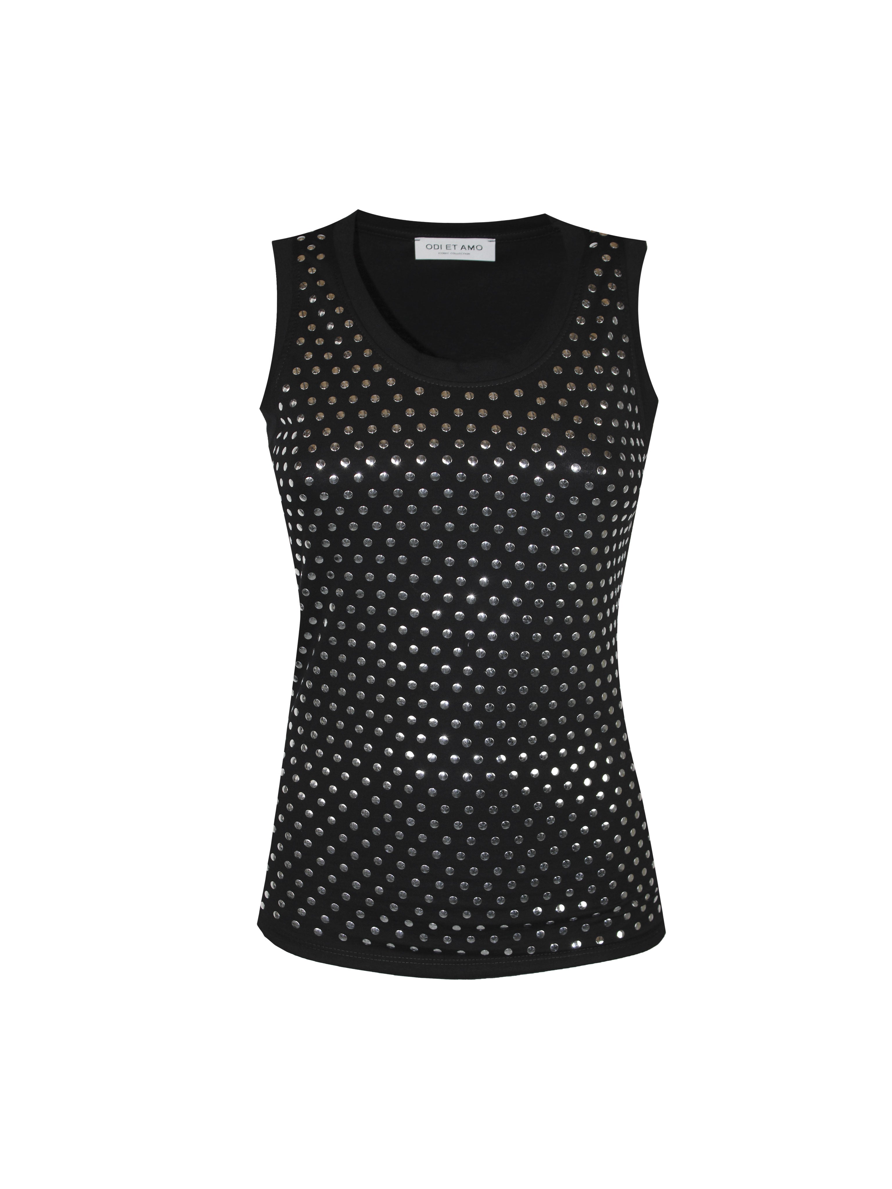 CANOTTA IBIZA NORMAL FIT IN COTONE CON BORCHIE