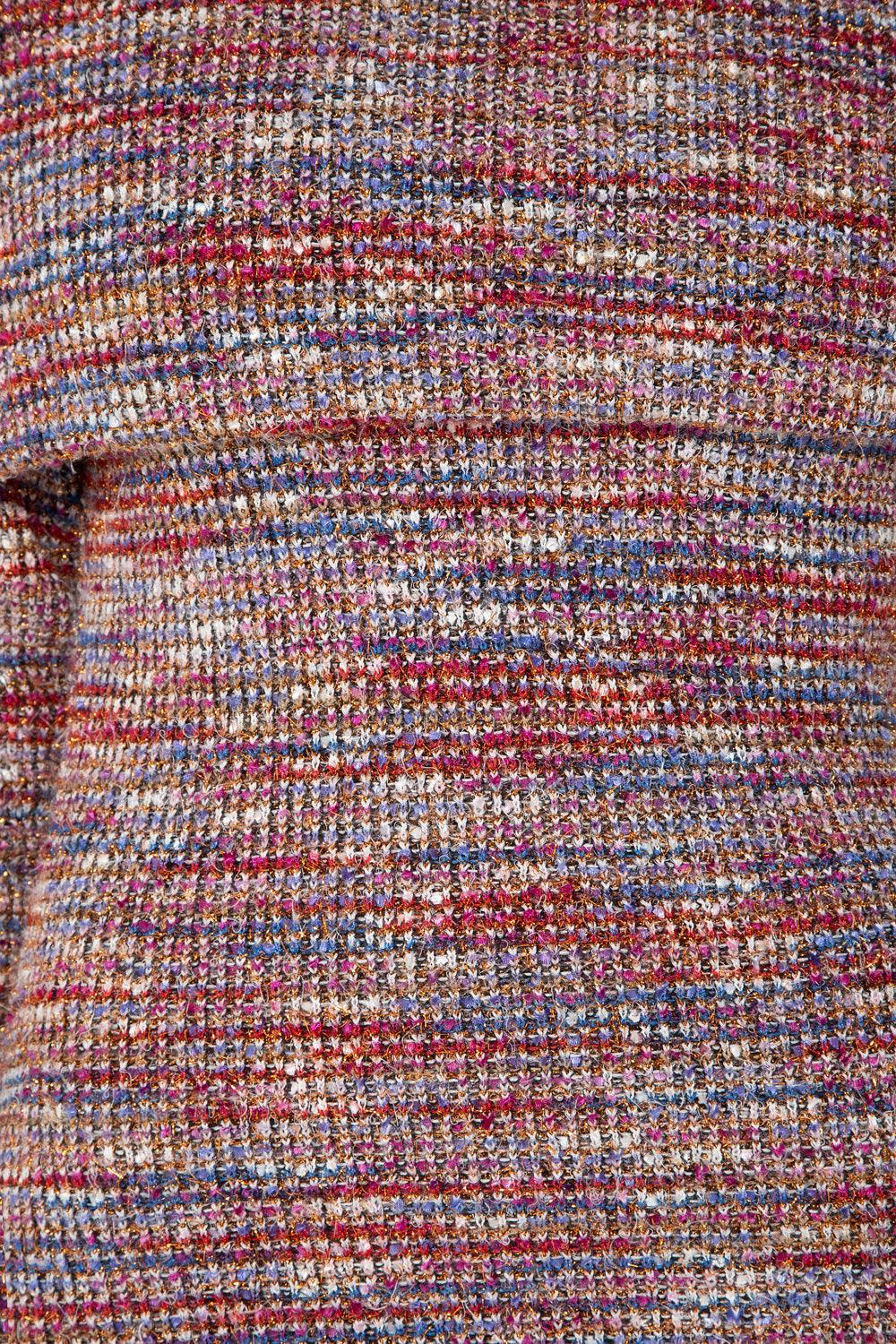 ABITO SCOLLO AMERICANO LANA MULTICOLOR