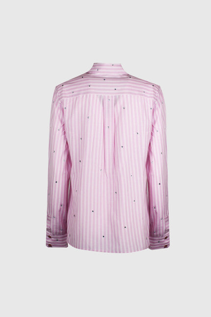 CAMICIA NORMAL FIT GESSATA CON CRISTALLI SPARSI