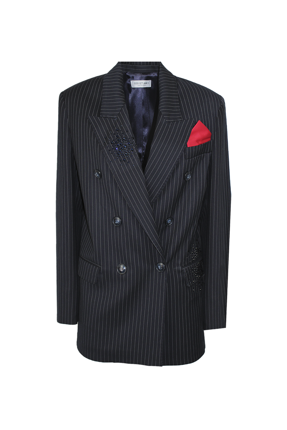 BLAZER DOPPIO PETTO CON APPLICAZIONI STRASS