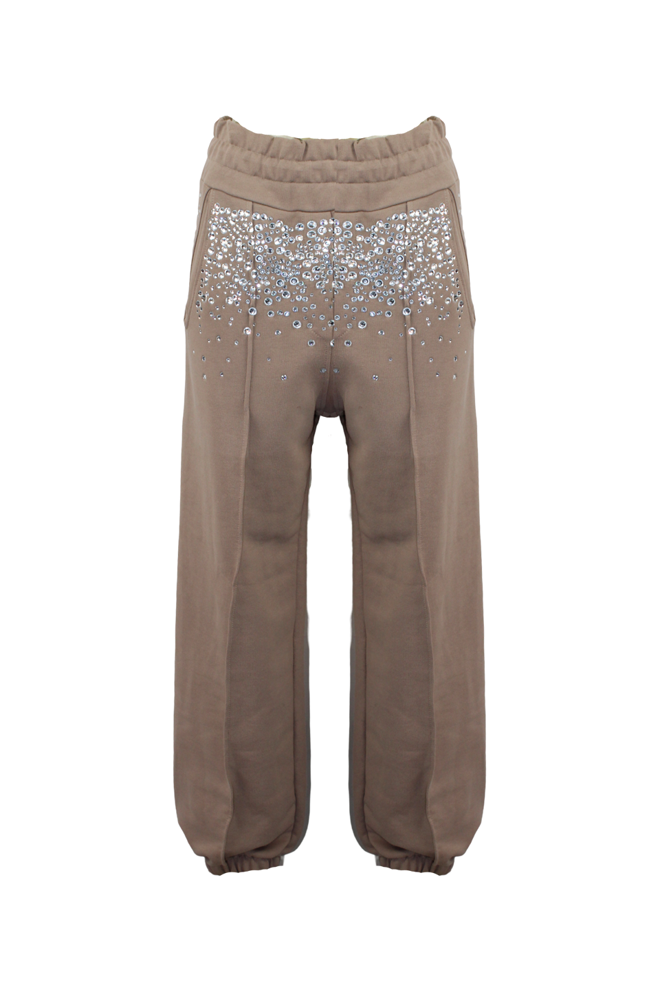 PANTALONI IN FELPA CON APPLICAZIONI STRASS