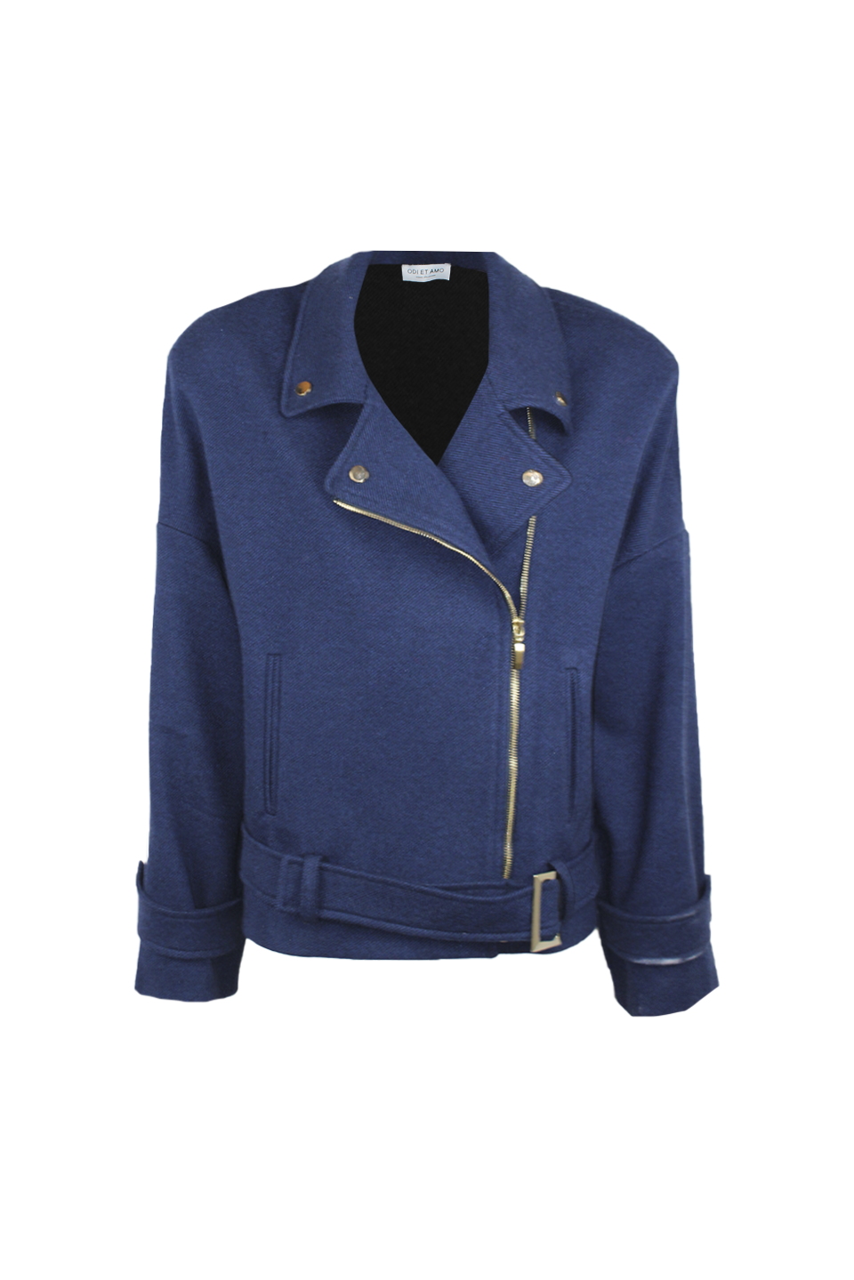 GIACCA BIKER IN PANNO OVERSIZE