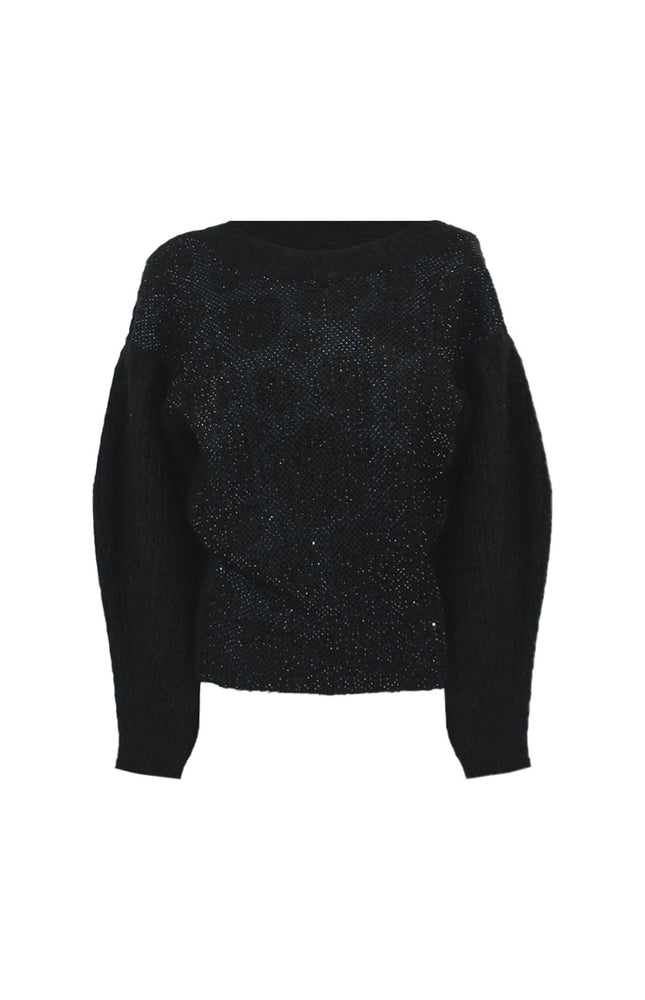 PULL‐OVER FULL STRASS MISTOLANA E MOHAIR