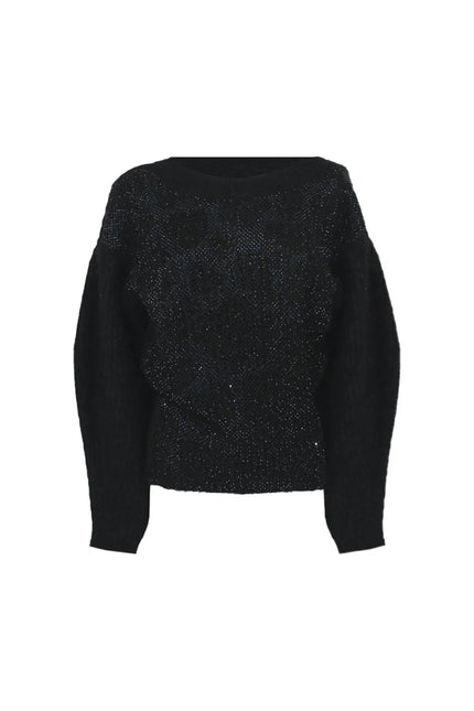FULL RHINESTONE PULL-OVER BLEND AND MOHAIR