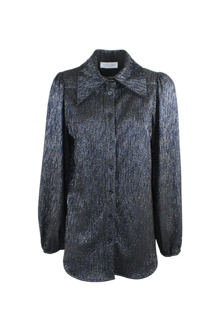 LAME' SHIRT WITH PUFFED SLEEVES AND COLLAR