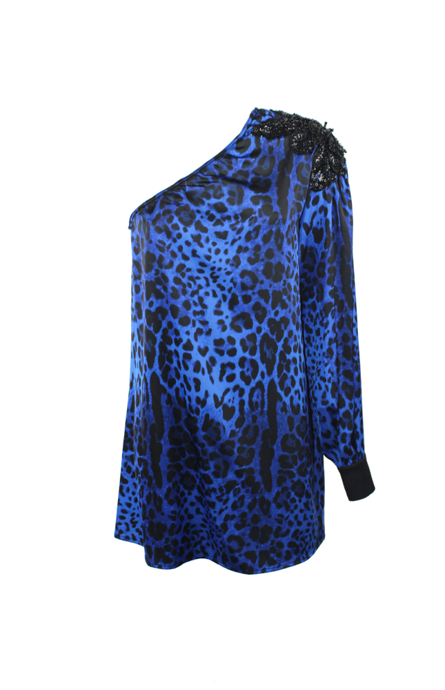 ABITO MONOSPALLA APPLICAZIONE FIORE