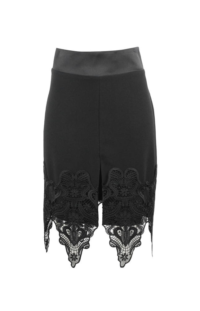 GONNA TUBINO CON INSERTI IN PIZZO SUL FONDO