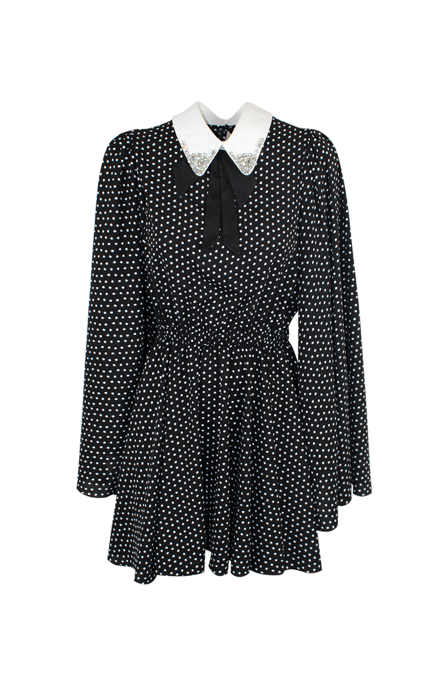 ABITO GONNA A RUOTA CON MANICHE AMPIE E COLLETTO REMOVIBILE