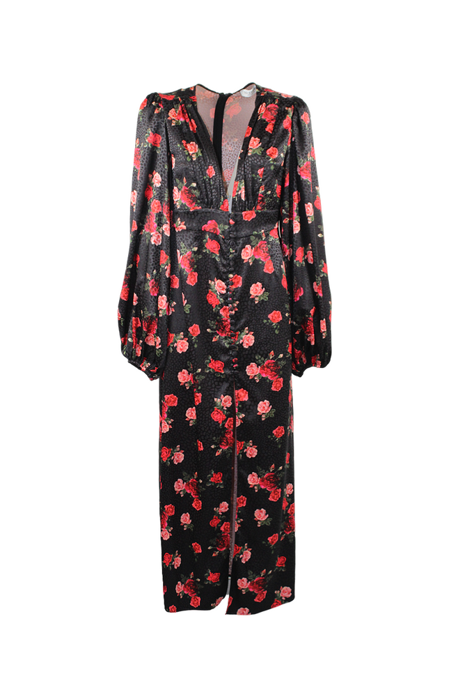 ABITO MIDI CON SPACCO DAVANTI E BOTTONI