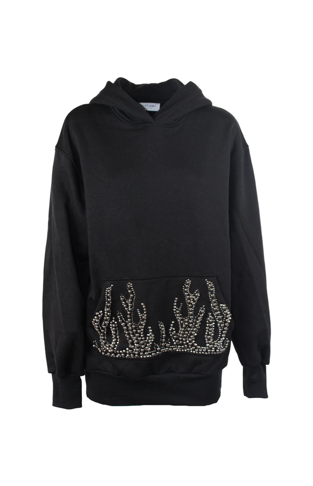 ABITO FELPA FLAME CON CAPPUCCIO E TASCHE