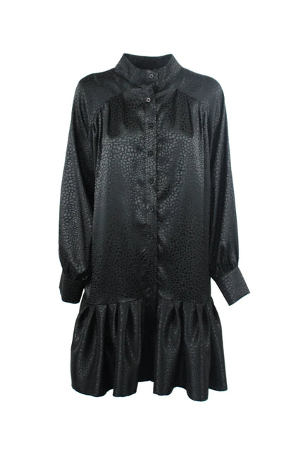 CHEMISIER DRESS WITH RHINESTONE WRAP SKIRT AND BELT