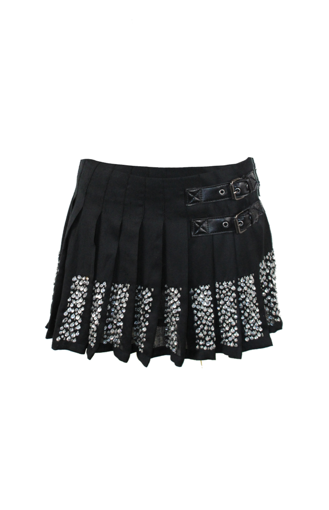 GONNA PLISSE' RICAMATA A MANO