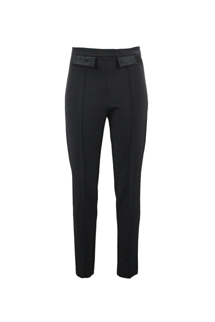 SLIM TROUSERS WITH RHINESTONE