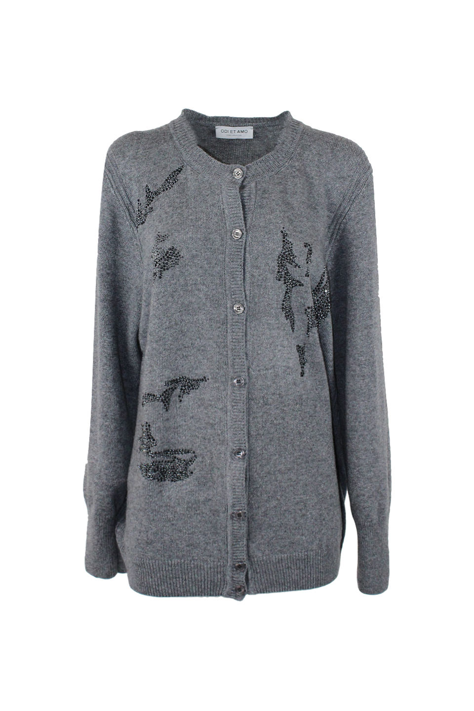 CARDIGAN MISTO CACHEMIRE E STRASS