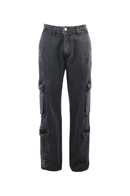 JEANS CARGO STRASS