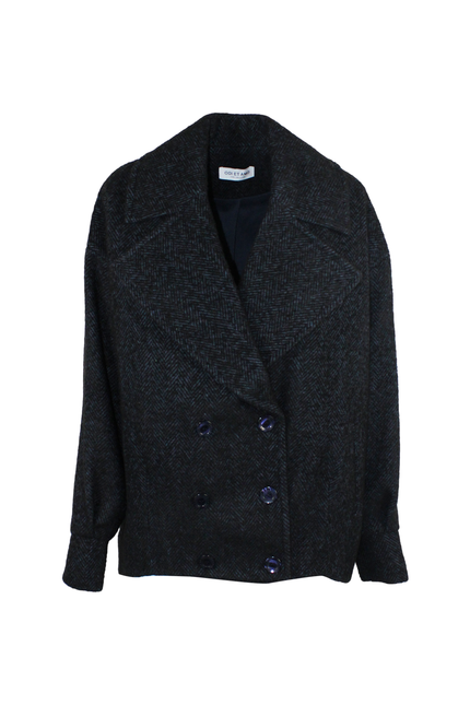 OVERSIZED DOUBLE-BREASTED SHORT COAT