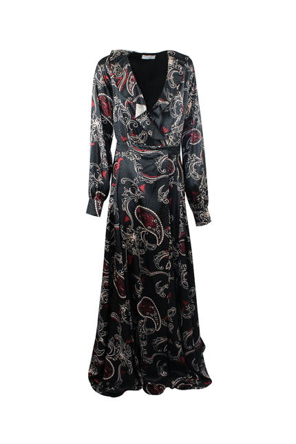 LONG AND ELEGANT RUFFLED DRESS