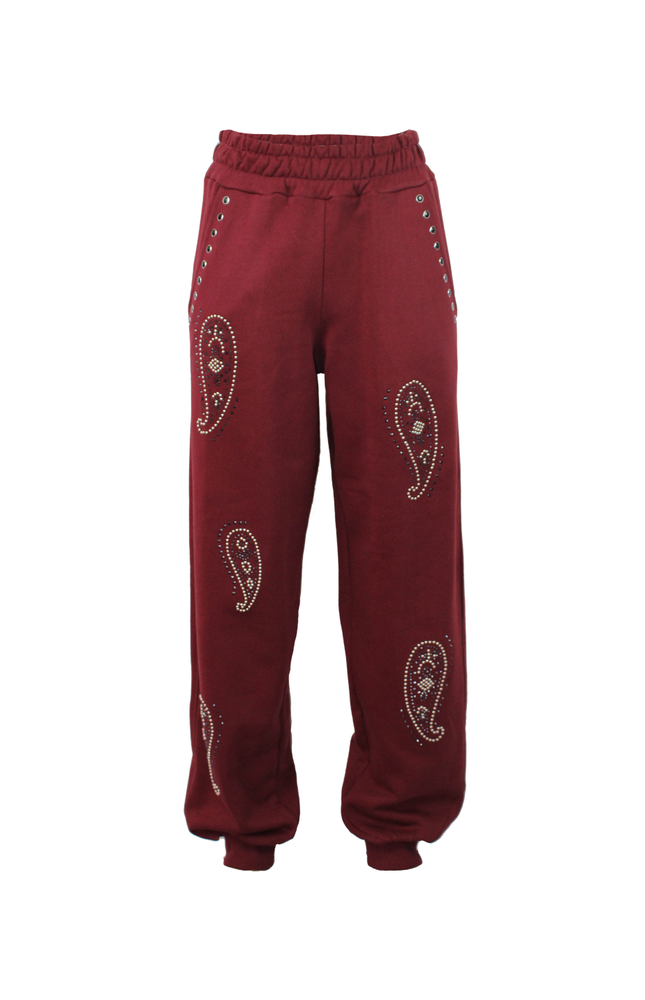 PANTALONI MORBIDI IN FELPA CON MOTIVO PAISLEY