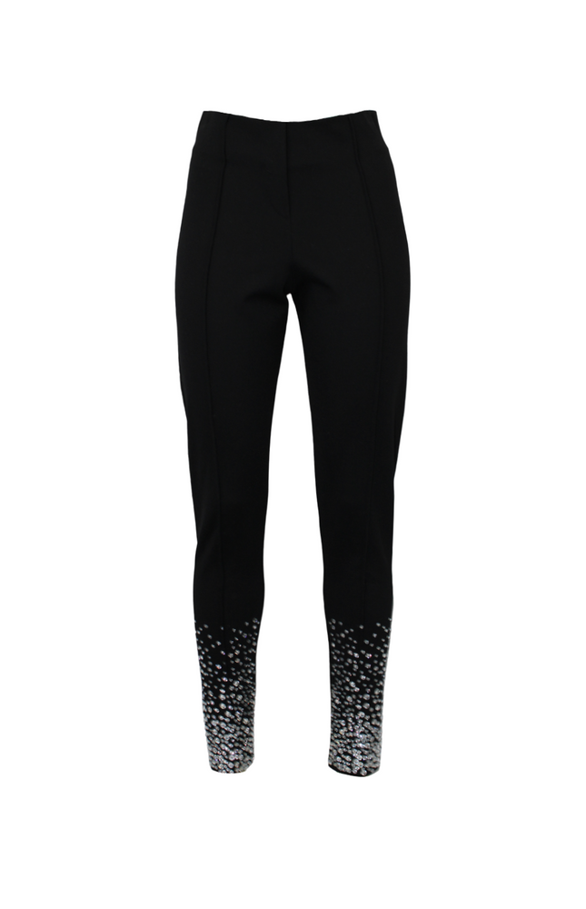MILAN STITCH LEGGINGS WITH CRYSTALS ON THE BOTTOM