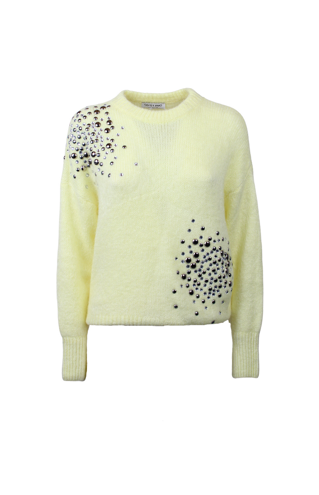 PULLOVER MOHAIR E LANA CON STRASS E BORCHIE BIG BANG